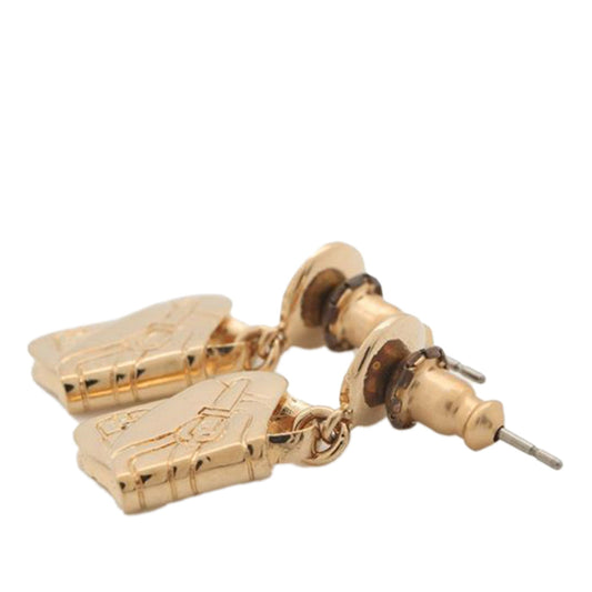 Dior — Orecchini pendenti placcati oro con charm borsa - Etoilux