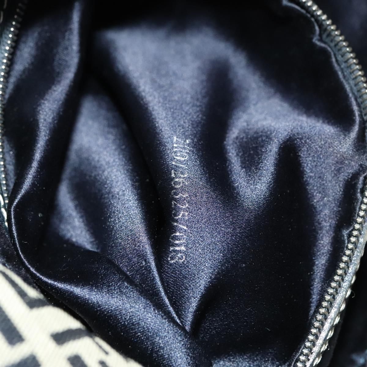 Fendi Mama Baguette in Canvas Zucchino Navy con Finiture Argentate - Etoilux