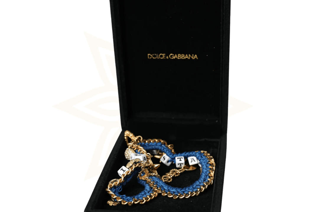 Dolce & Gabbana Bracciale Iam The Star con catena in ottone color oro - Etoilux