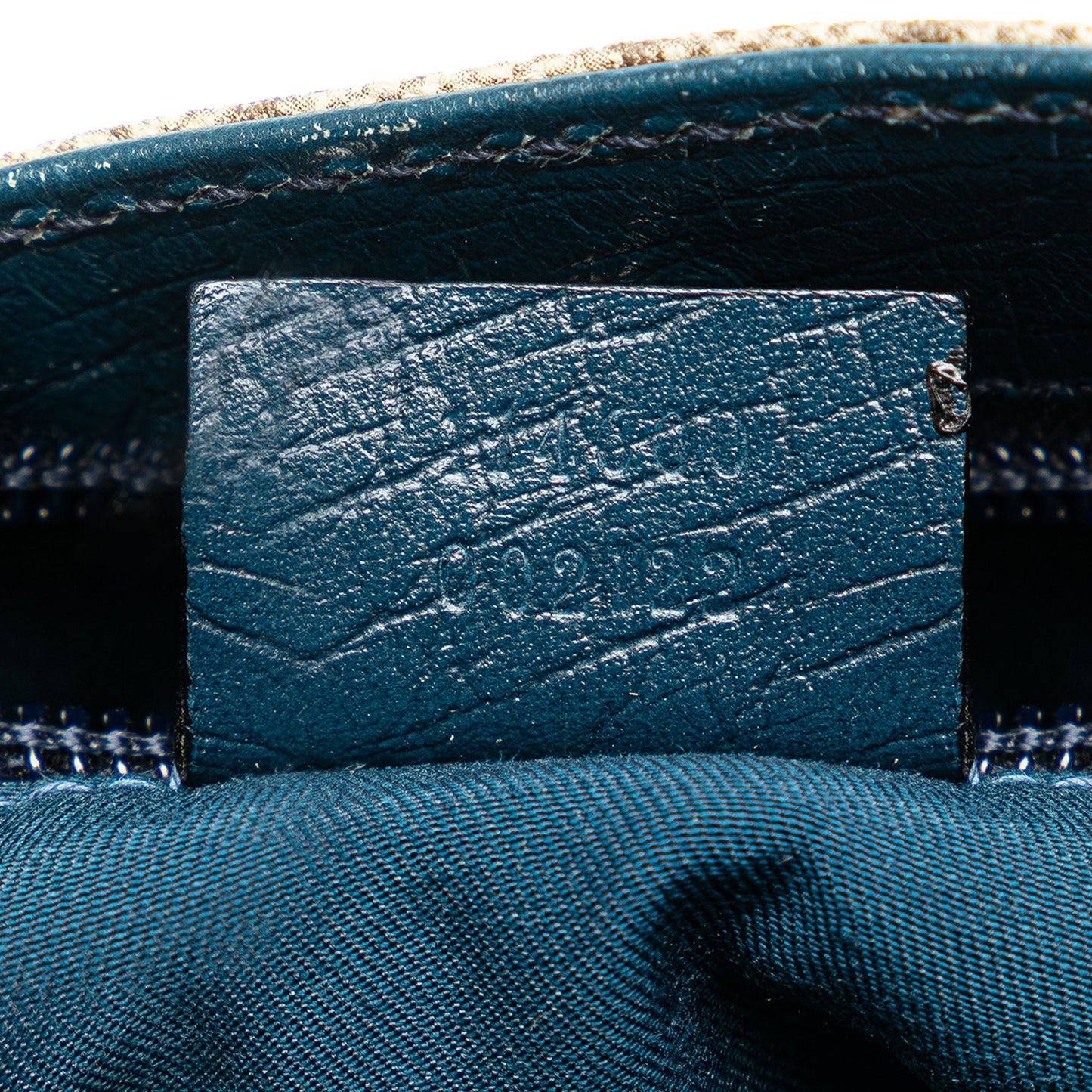 Gucci Mini Tote GG Canvas con Finiture in Pelle Blu Petrolio - Etoilux