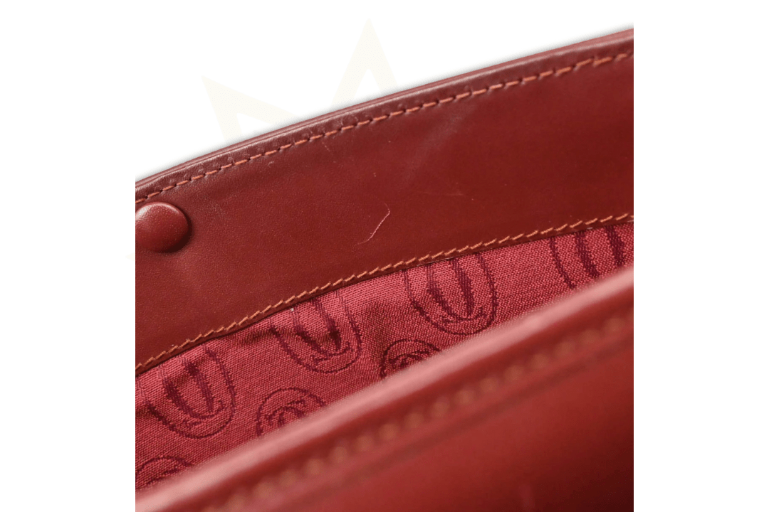 Cartier – Must de Cartier Saddle Bag in pelle bordeaux (Vintage Made in Italy) - Etoilux