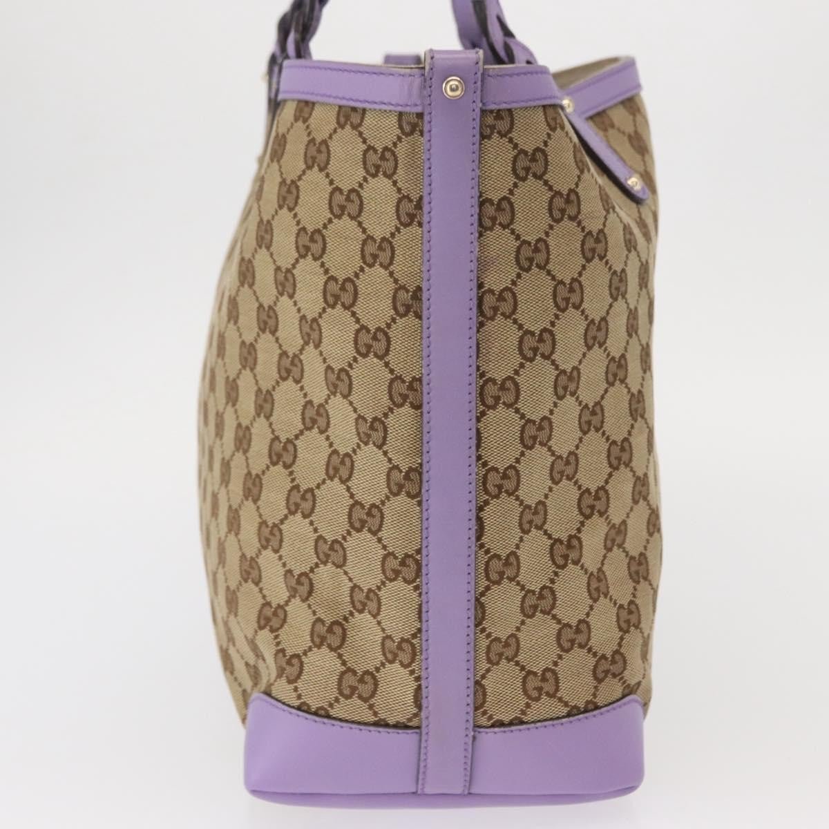 Gucci Craft Tote GG Canvas Beige/Lilla con Pochette – 33 cm - Etoilux