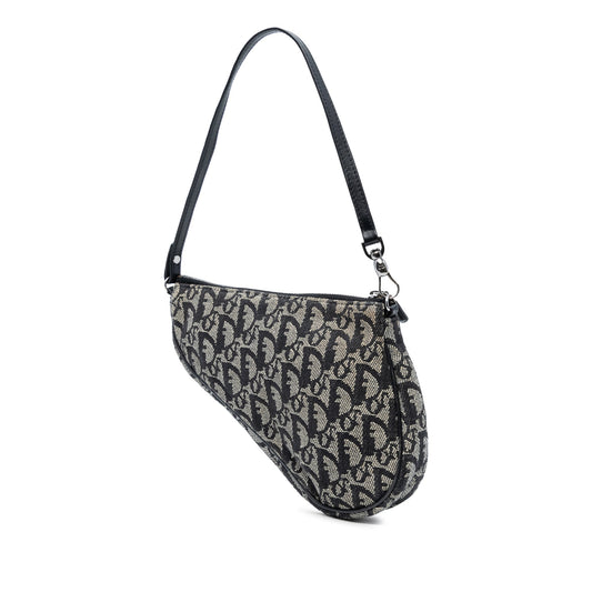 Dior Mini Saddle Pochette in tela Diorissimo – Nero (2002) - Etoilux