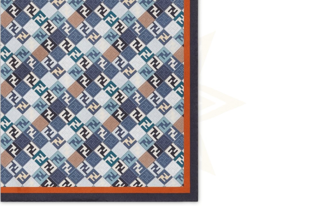 Foulard in seta Fendi “All - Over FF Logo” - Etoilux