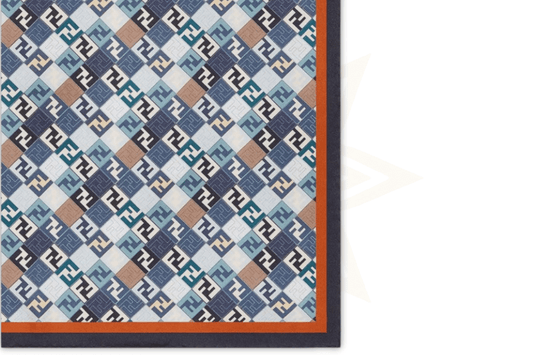 Foulard in seta Fendi “All - Over FF Logo” - Etoilux
