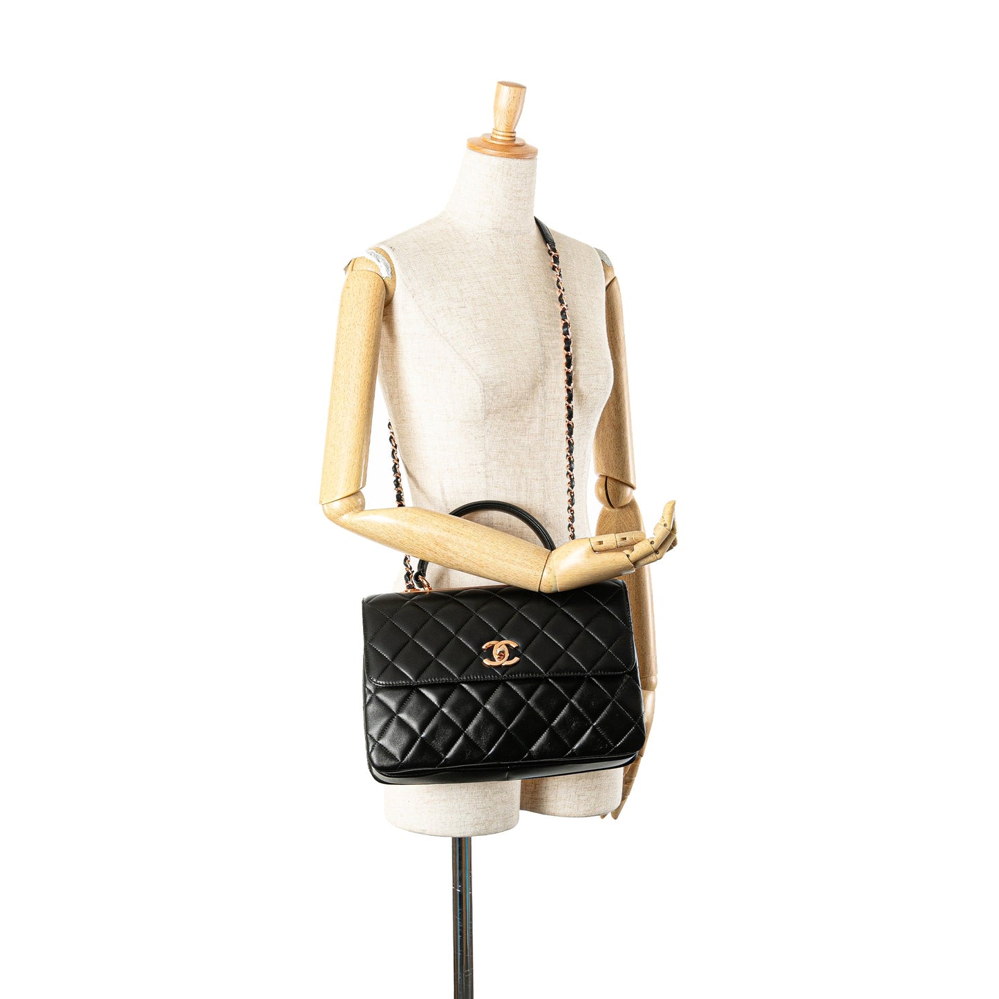 CHANEL Borsa a tracolla Trendy CC Flap in pelle di agnello media - Etoilux