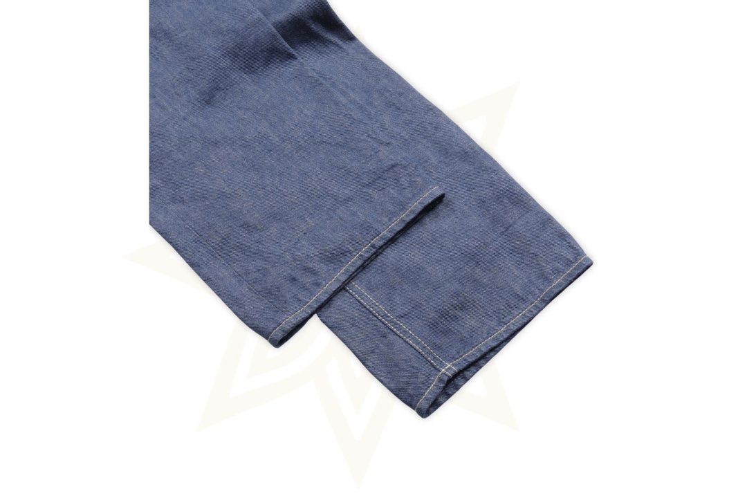 Hermès – Pantaloni in denim blu con cintura Medall H Taglia 40 - Etoilux