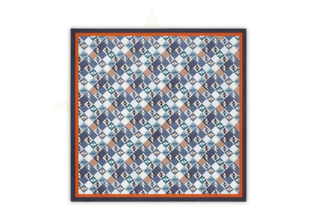 Foulard in seta Fendi “All - Over FF Logo” - Etoilux