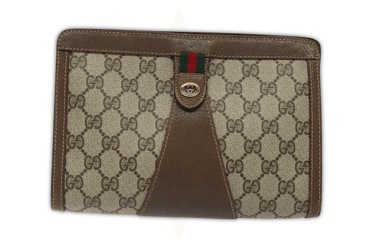Gucci Pochette Vintage in tela GG Supreme con Web – Iconica & Unisex - Etoilux