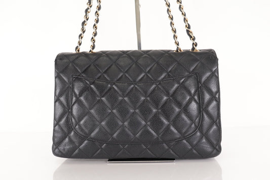 Chanel Matelassé con catena – Caviar, serie 21 - Etoilux