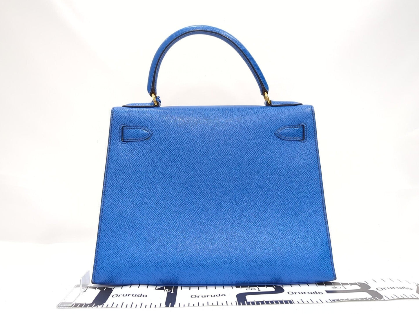 Hermès Kelly Sellier 28 Pelle Courchevel Blu Hardware Gold – 1993 - Etoilux