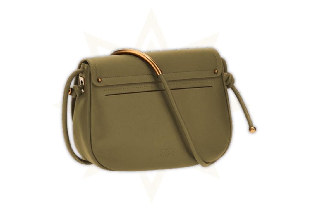 Pinko - Borsa a tracolla "Love Click Mini" in pelle verde oliva - Etoilux