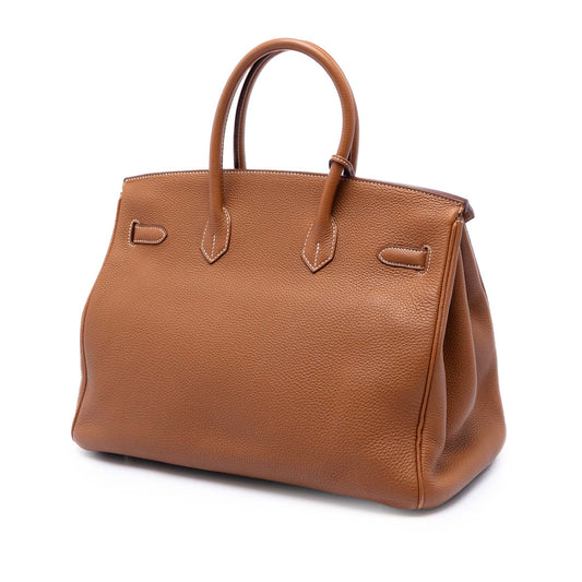 Hermès Birkin 35 Togo Gold Palladium Hardware – 35 cm - Etoilux