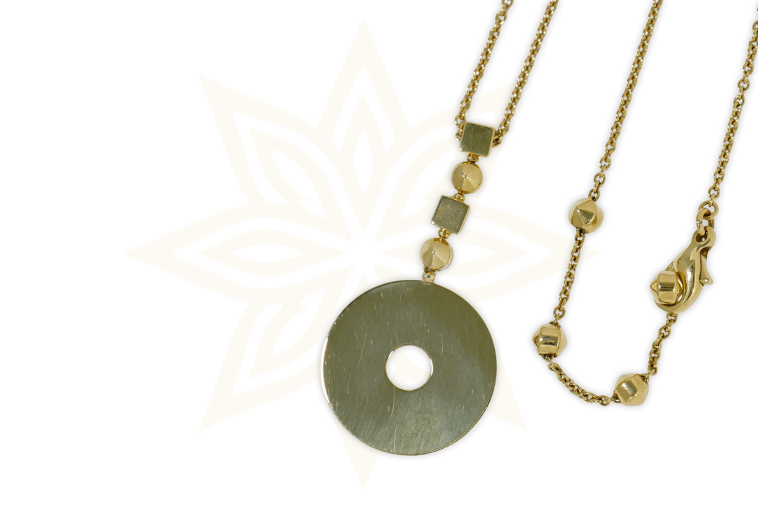 Collana Bulgari in Oro Giallo 18kt con Pendente a Disco - Etoilux