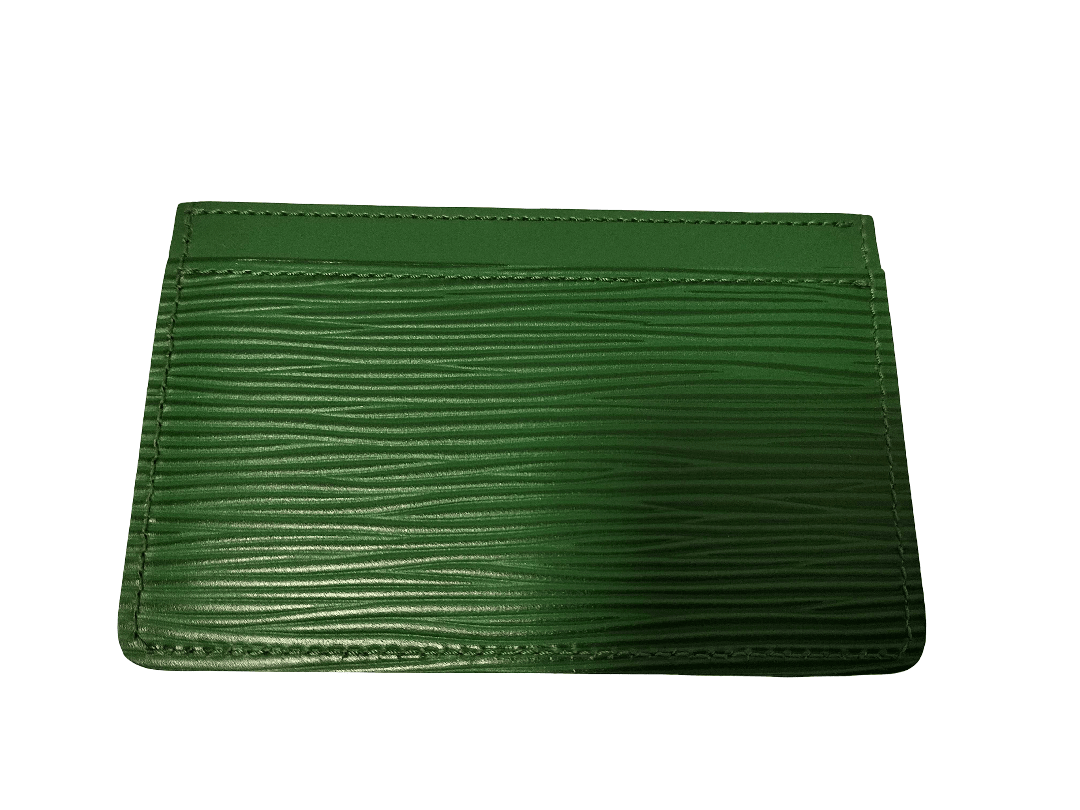 Louis Vuitton Porta Carte in Pelle Epi Verde Borneo – 11 cm - Etoilux