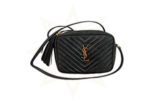 Saint Laurent Lou Camera Bag in pelle nera - Etoilux