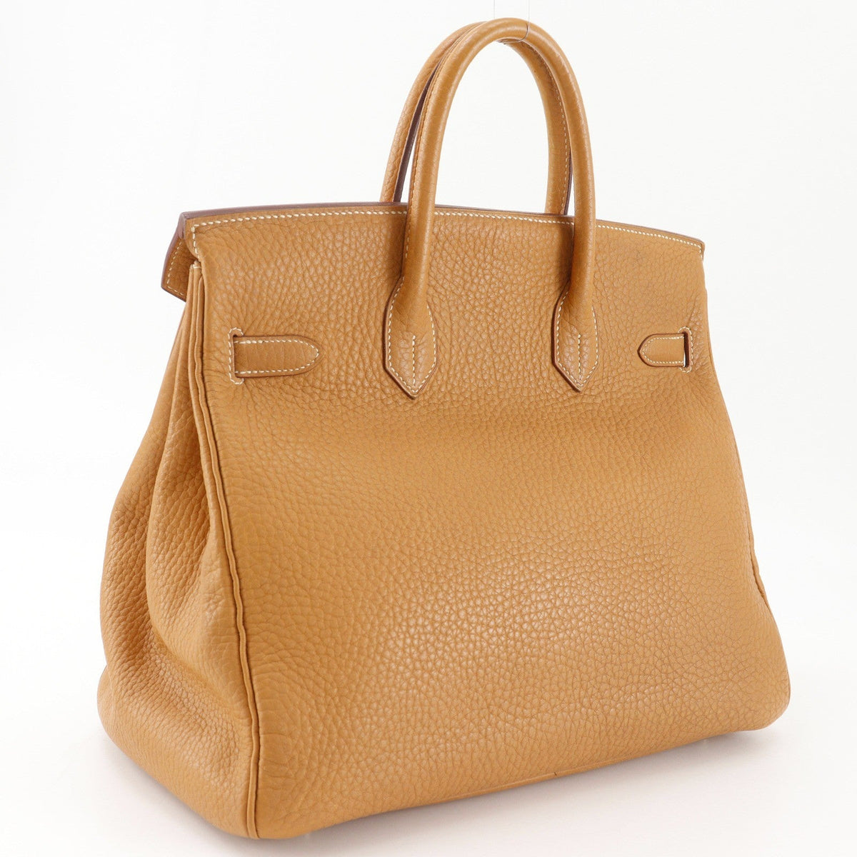 Hermès Haut à Courroies 32 – Pelle Fjord color cammello, ferramenta dorata – 1997 - Etoilux