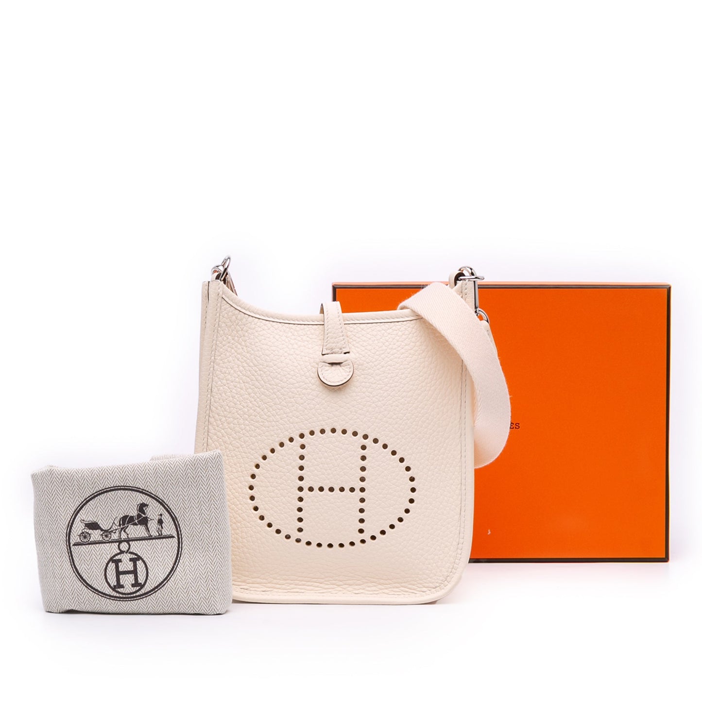 Hermès Evelyne TPM – Craie (2025) – Pelle Clemence