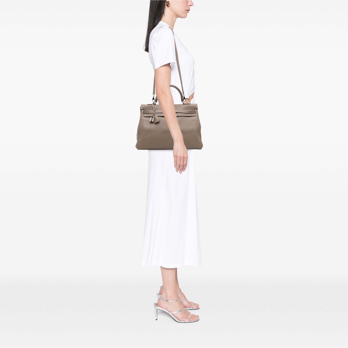 Hermès – Kelly II Retourne 35 in pelle Swift Etoupe