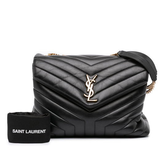 SAINT LAURENT – LouLou Medium in pelle matelassé nera (2020)