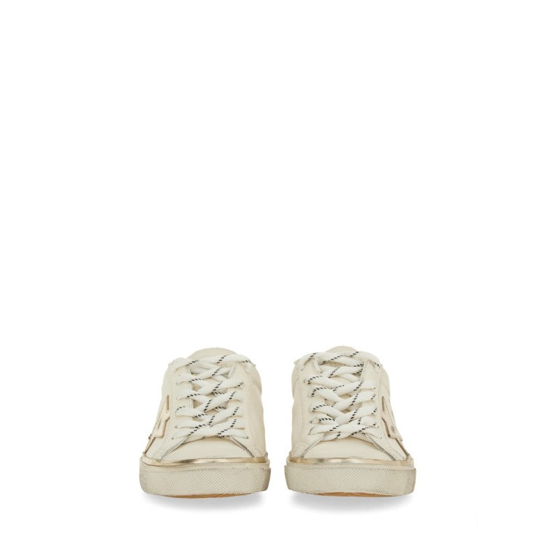 Golden Goose – Super-Star Sneaker in Pelle Bianca con Dettagli Oro – FW25 n36