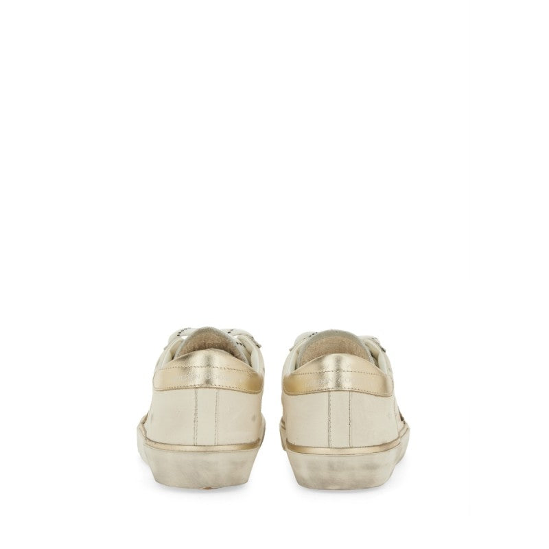 Golden Goose – Super-Star Sneaker in Pelle Bianca con Dettagli Oro – FW25 n36