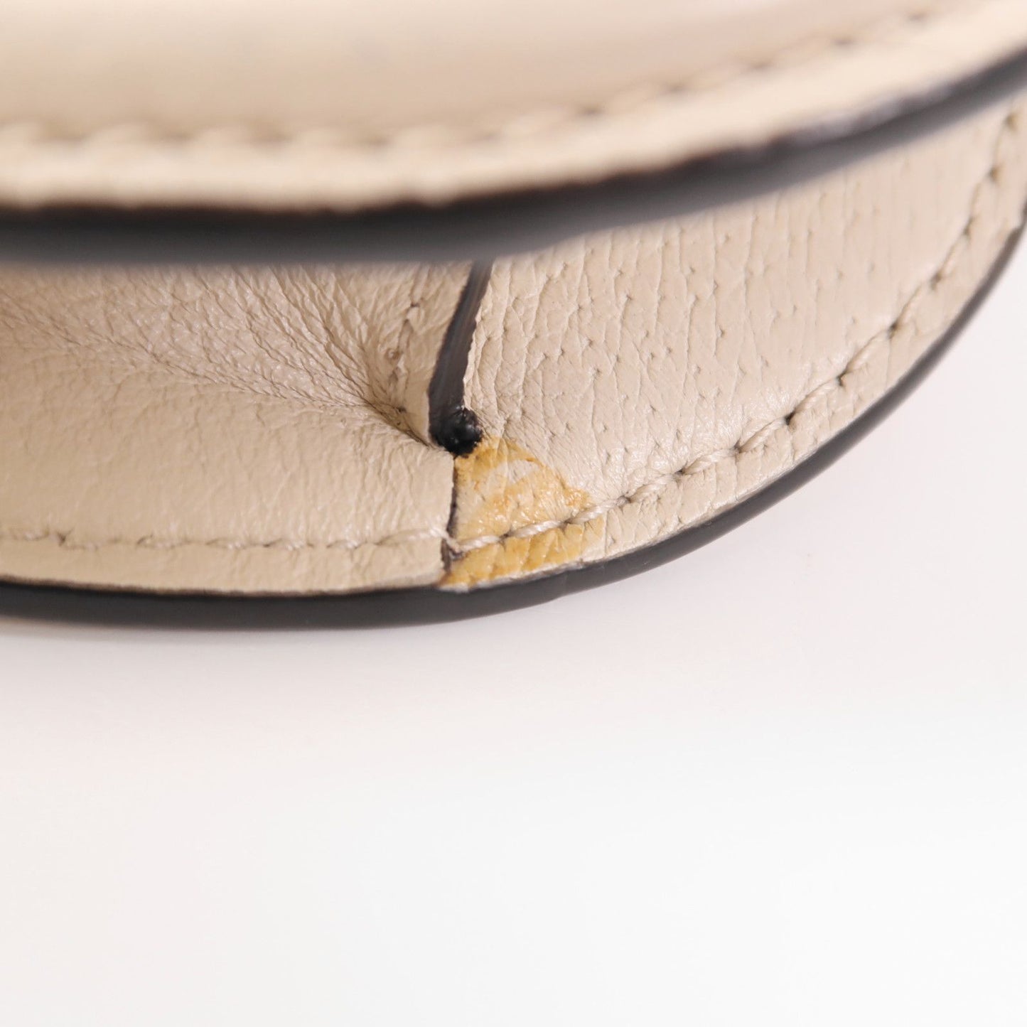 GUCCI Cowhide Leather Totem Butterfly Shoulder Bag Beige