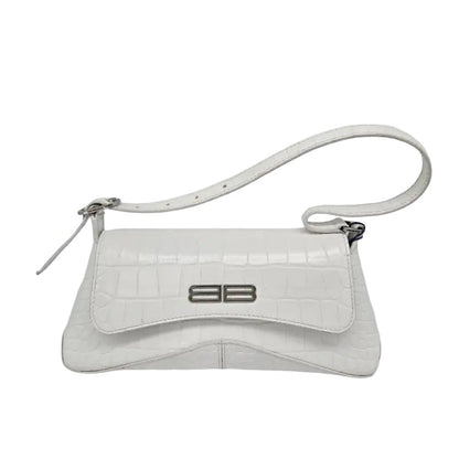 Balenciaga XX Flap Street Small – Pelle stampa cocco bianca