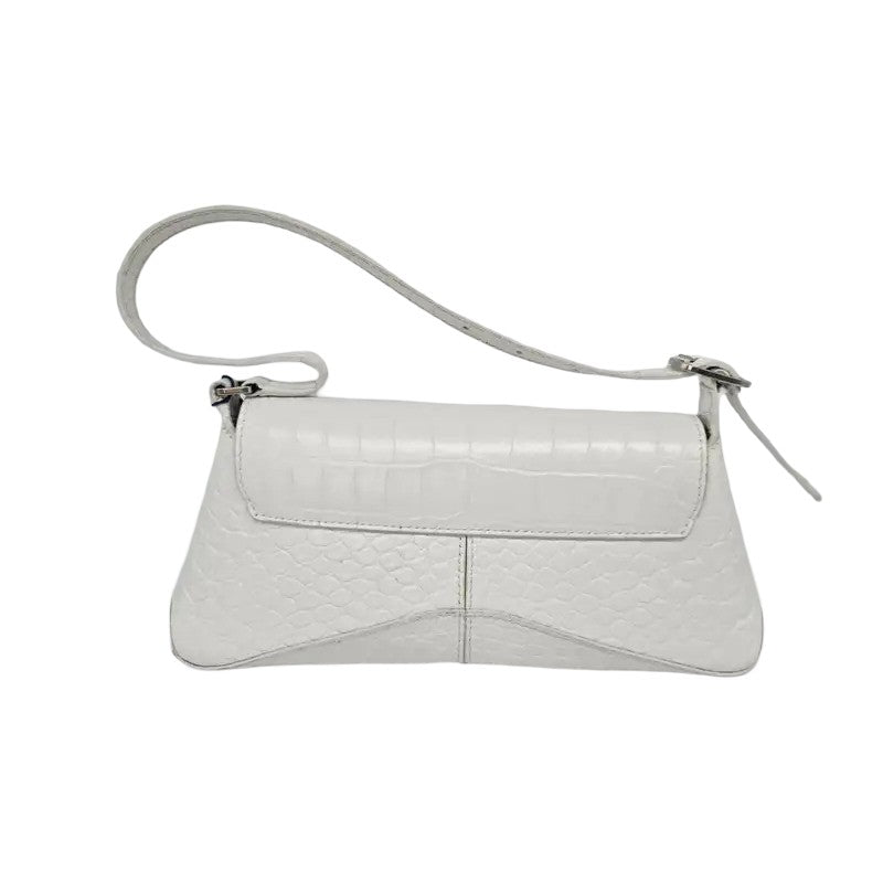 Balenciaga XX Flap Street Small – Pelle stampa cocco bianca