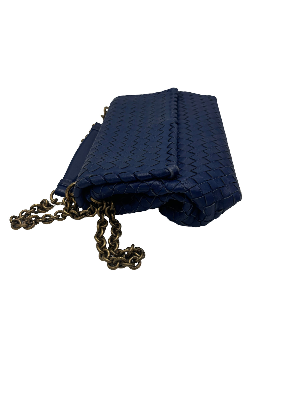 Bottega Veneta Olimpia – Intrecciato blu