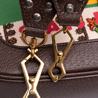 Gucci Jackie 1961 tela stampata con finiture in pelle – Marrone