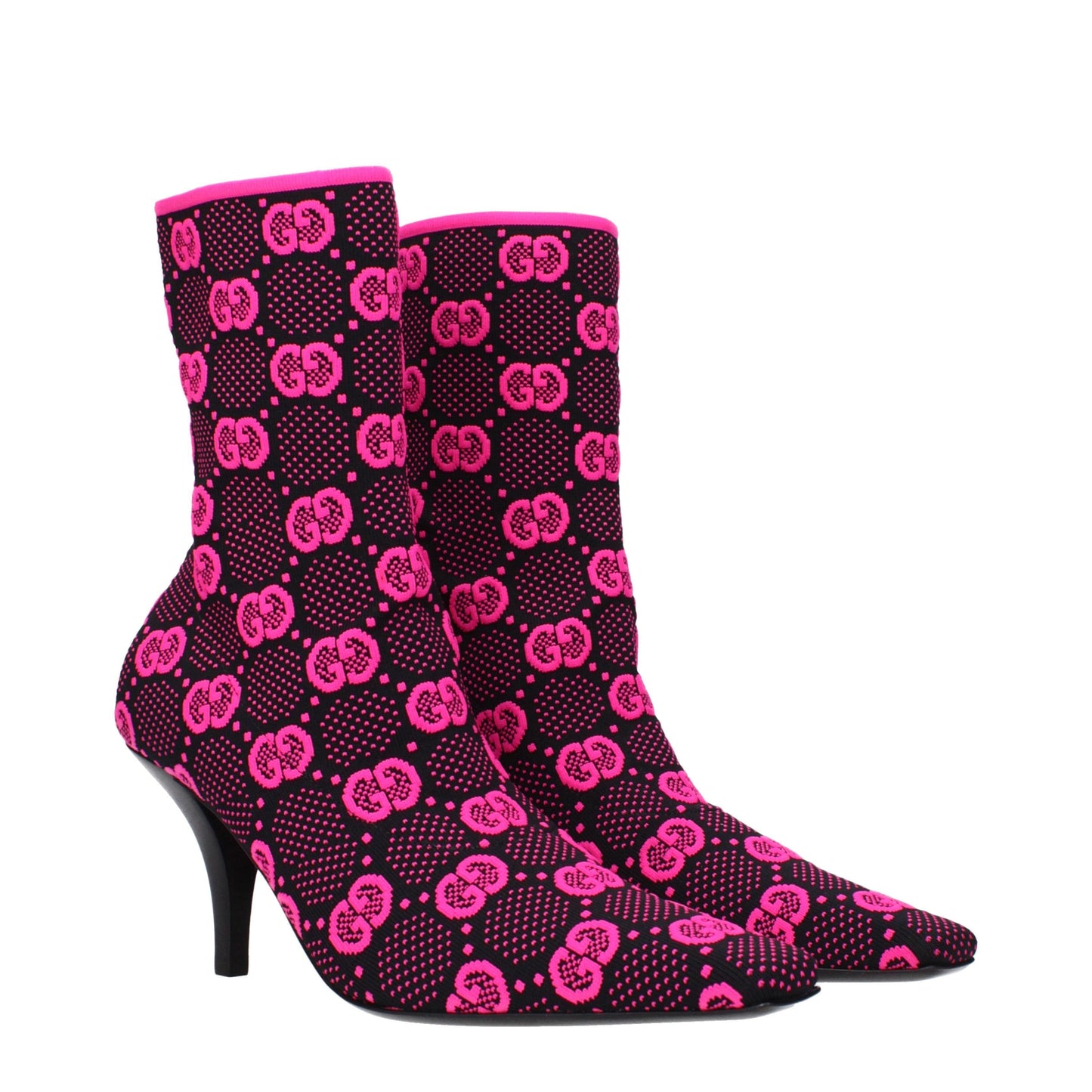 Gucci Stivaletti Stretch GG Pattern– Tacco 7 cm