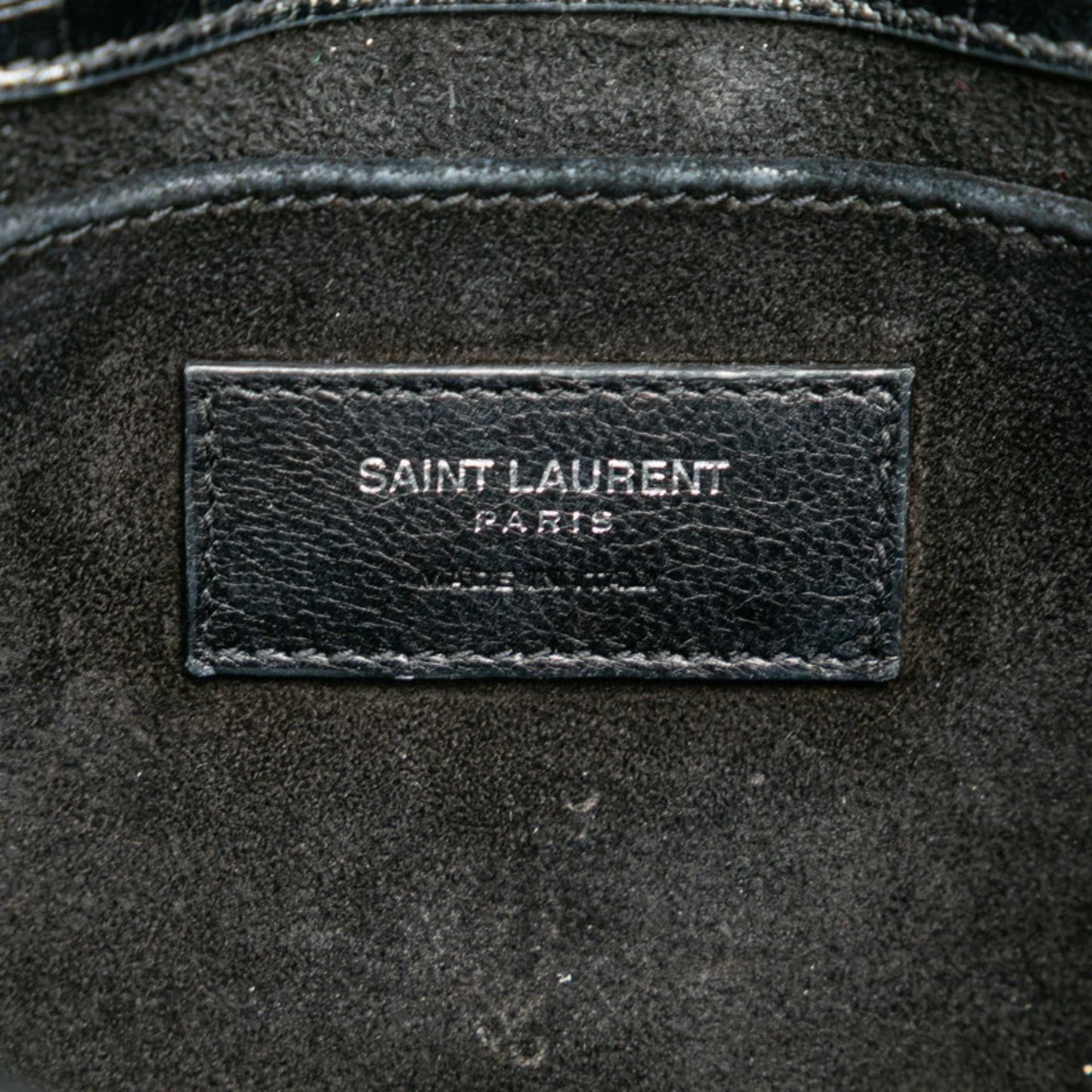 Saint Laurent Sac de Jour Nano – Pelle Nero Coccodrillo