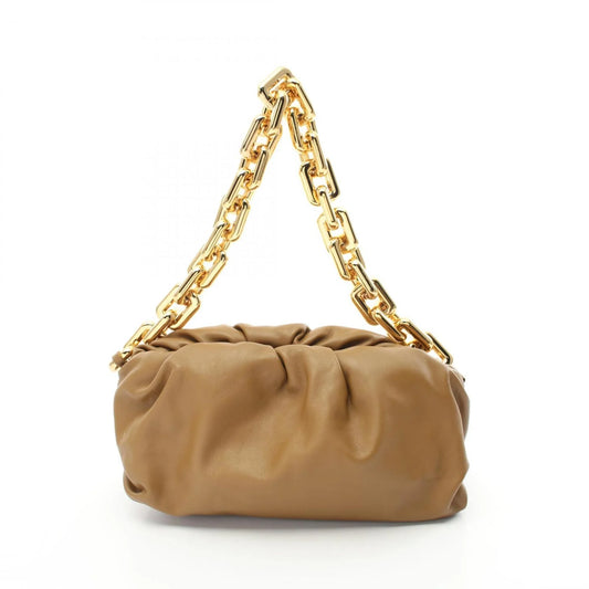 Bottega Veneta Chain Pouch in Pelle Marrone – Taglia Media