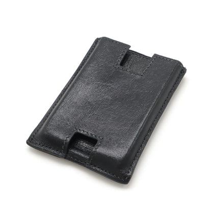 Hermes Porta carte di credito HERMES Rodring Porta carte di credito in pelle nera con timbro □F