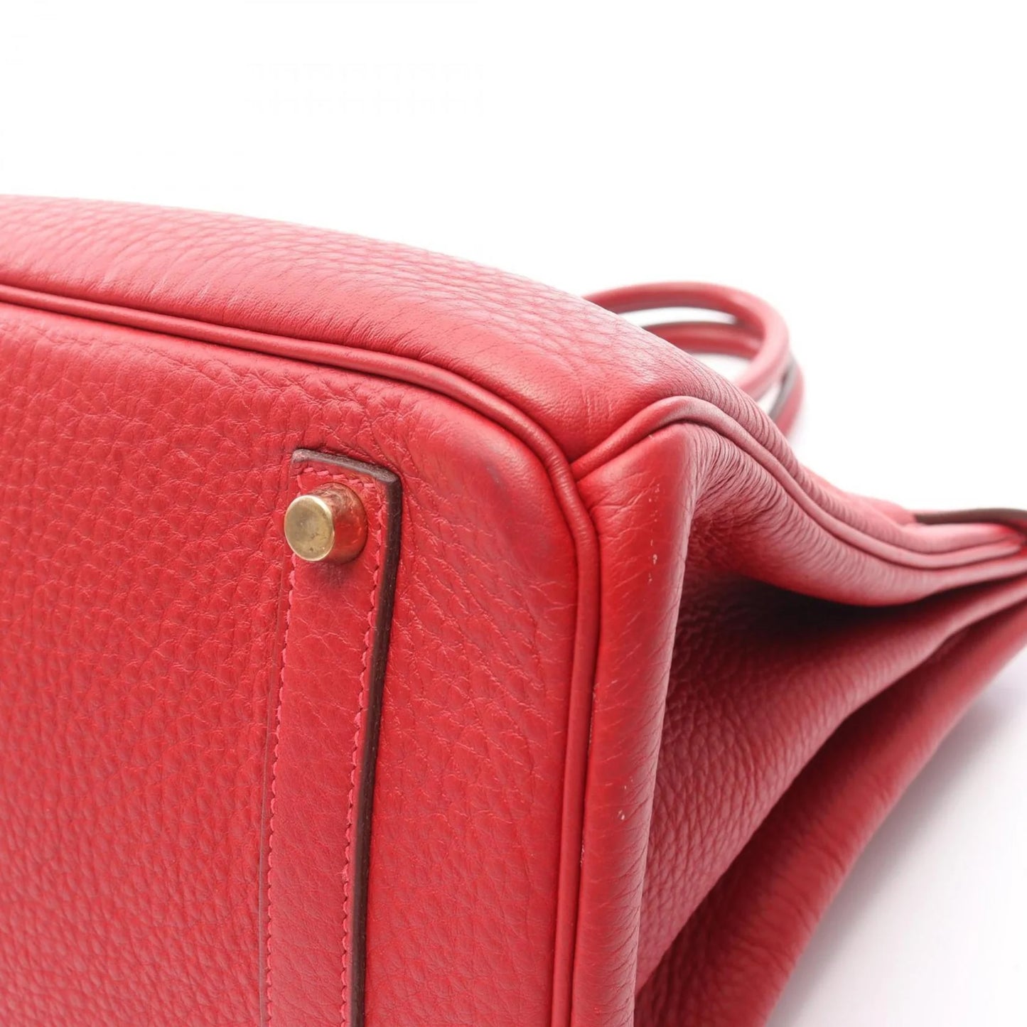 HERMES - Borsa Hermes Birkin 35, pelle, Fjord, da donna, rossa