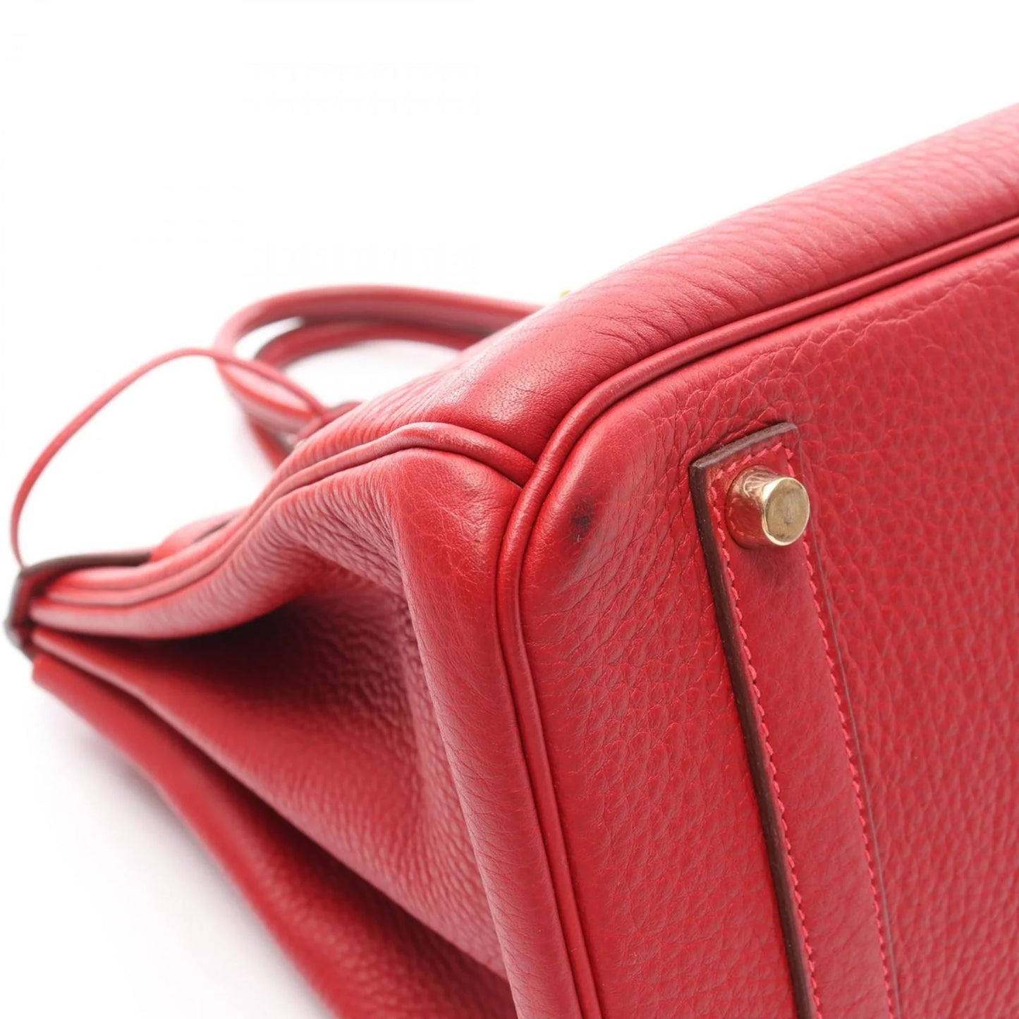 HERMES - Borsa Hermes Birkin 35, pelle, Fjord, da donna, rossa