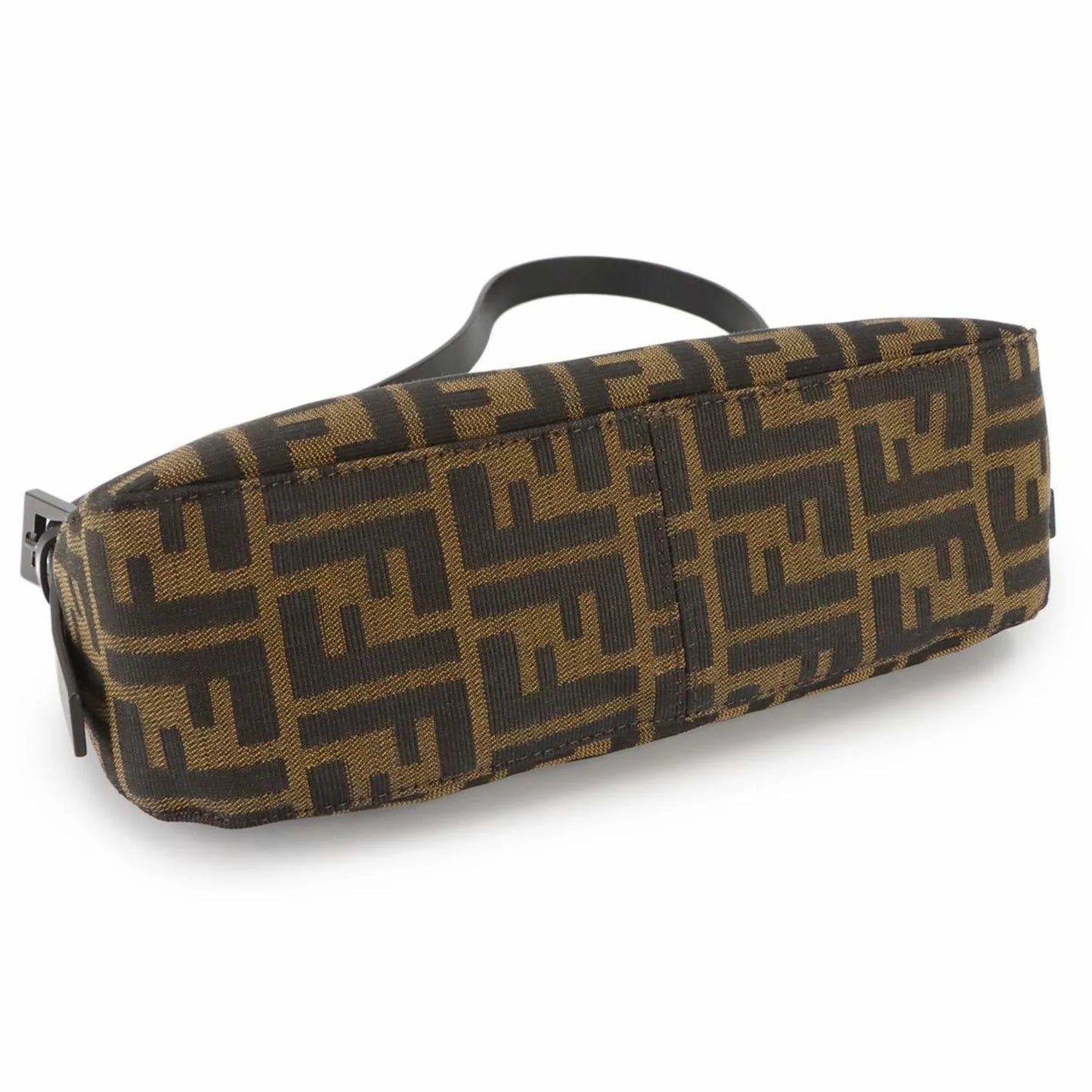 Fendi  FENDI Zucca Mamma Baguette Borsa a tracolla in tela e pelle marrone 8BR034 Hardware argento