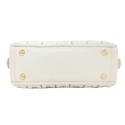 Miu Miu Arcadie Matelassé in Pelle di Vitello Bianca