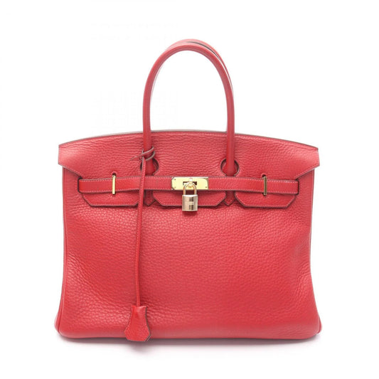 HERMES - Borsa Hermes Birkin 35, pelle, Fjord, da donna, rossa