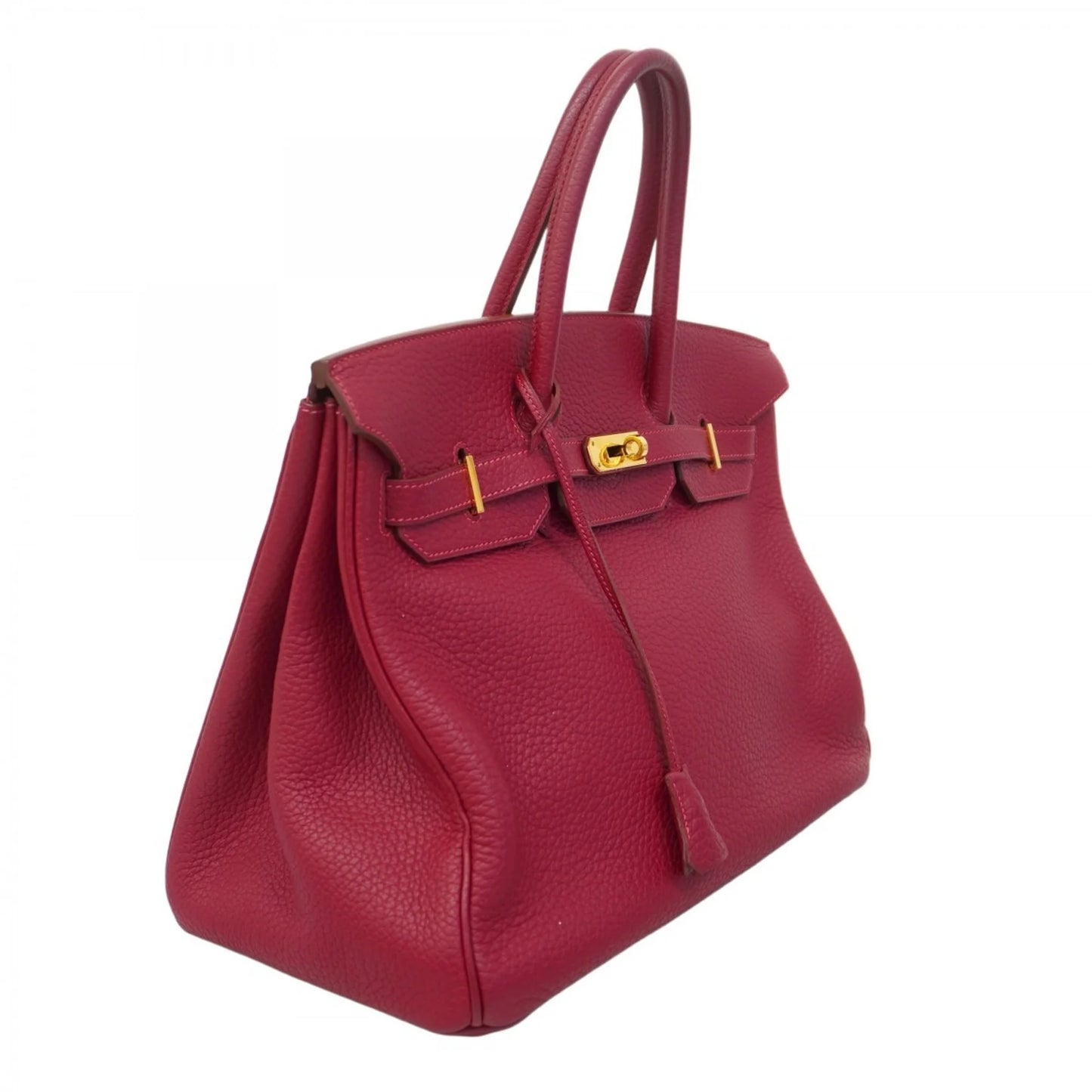 Hermès Birkin 35 in Pelle Togo Rouge Casaque – Oro