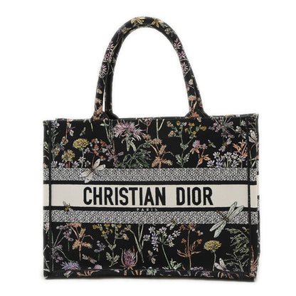 Christian Dior Dior Book Tote Borsa media in tela floreale nera M1296 BP