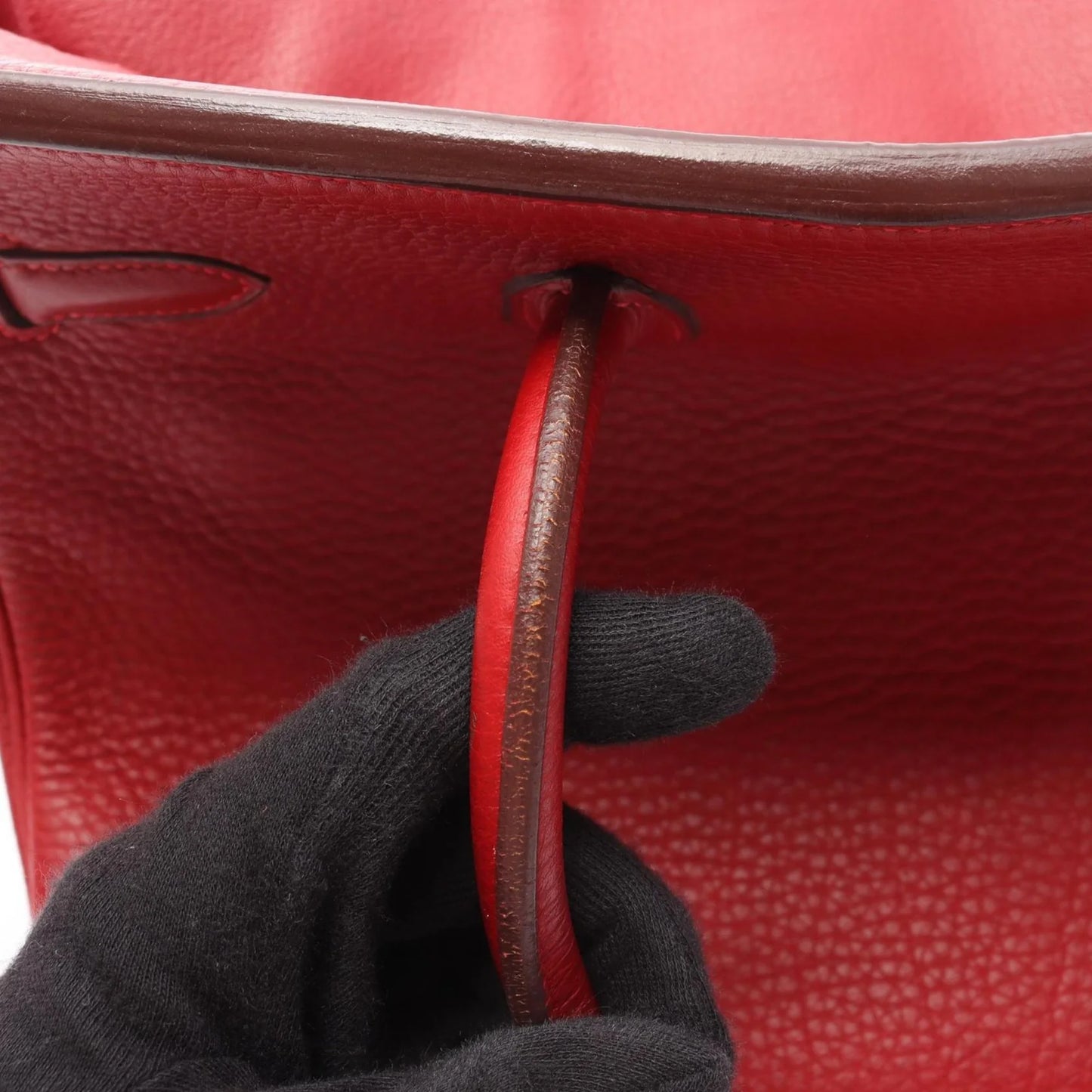 HERMES - Borsa Hermes Birkin 35, pelle, Fjord, da donna, rossa
