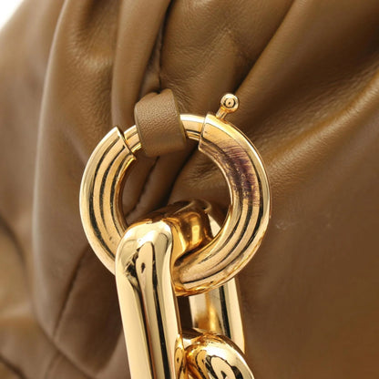 Bottega Veneta Chain Pouch in Pelle Marrone – Taglia Media