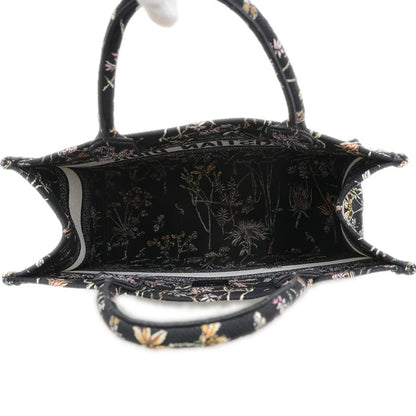 Christian Dior Dior Book Tote Borsa media in tela floreale nera M1296 BP