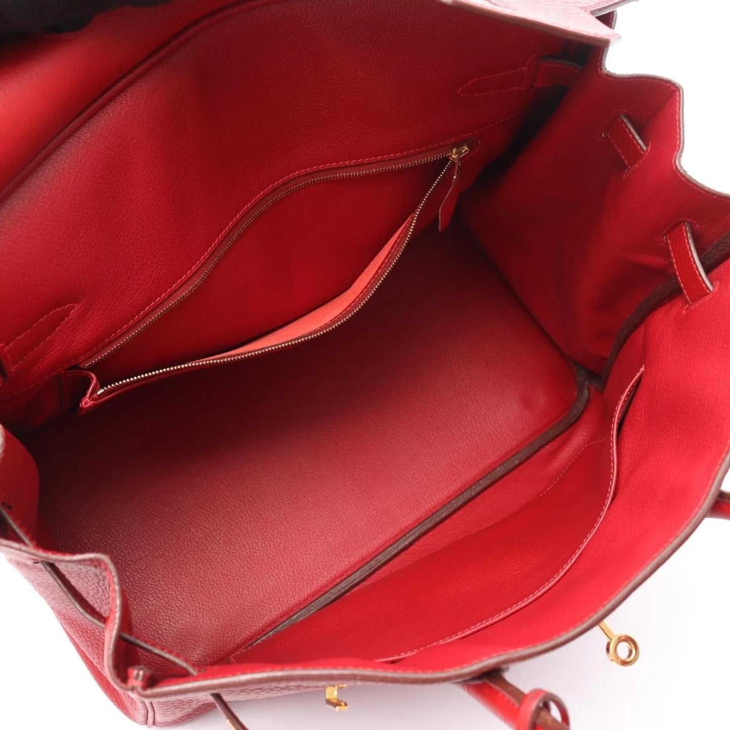 HERMES - Borsa Hermes Birkin 35, pelle, Fjord, da donna, rossa