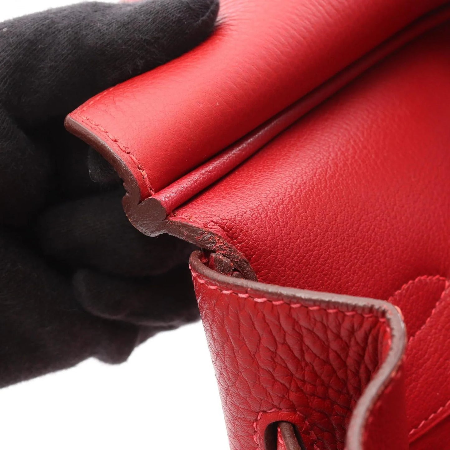 HERMES - Borsa Hermes Birkin 35, pelle, Fjord, da donna, rossa