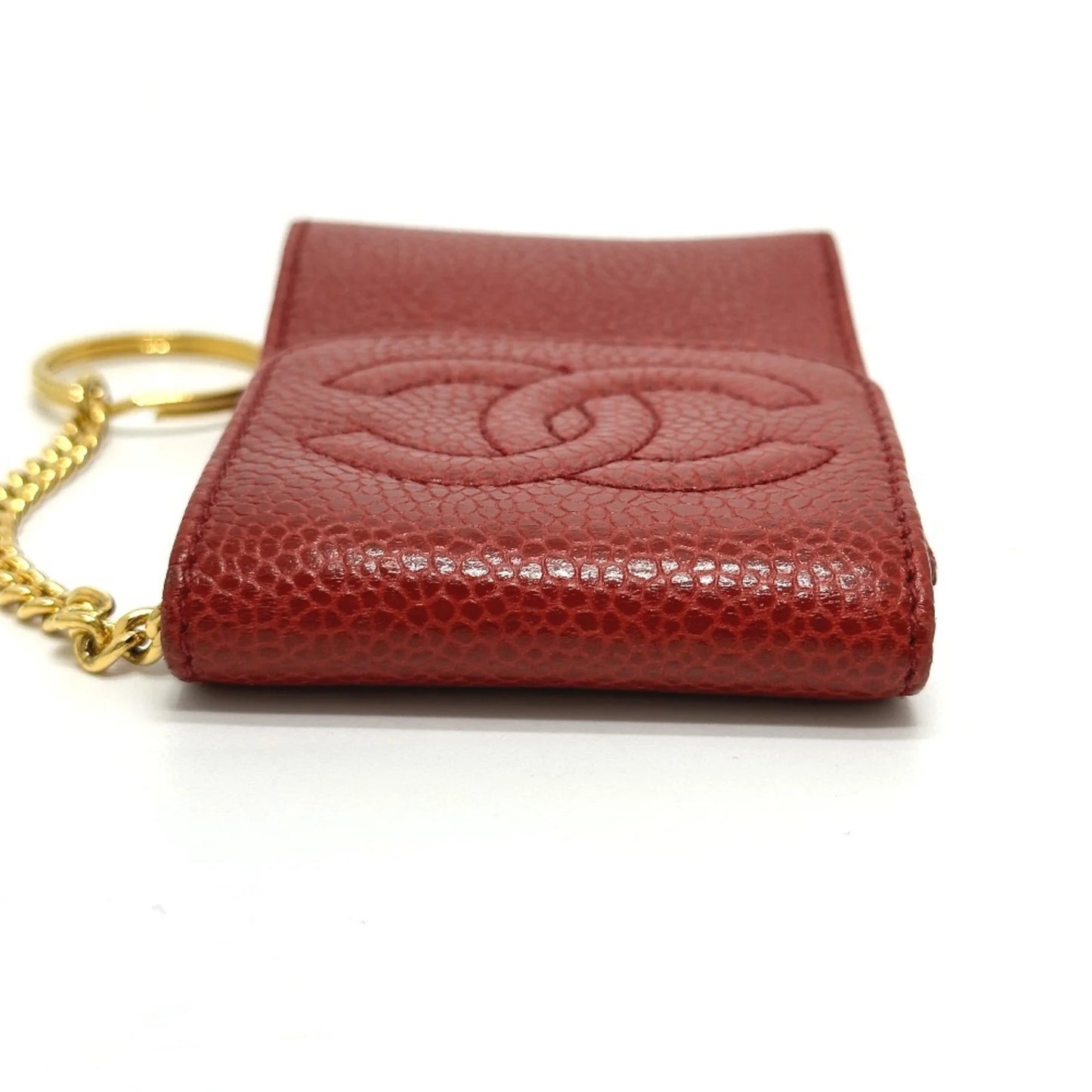 Chanel Portasigari con Catena – Pelle Caviar Rossa