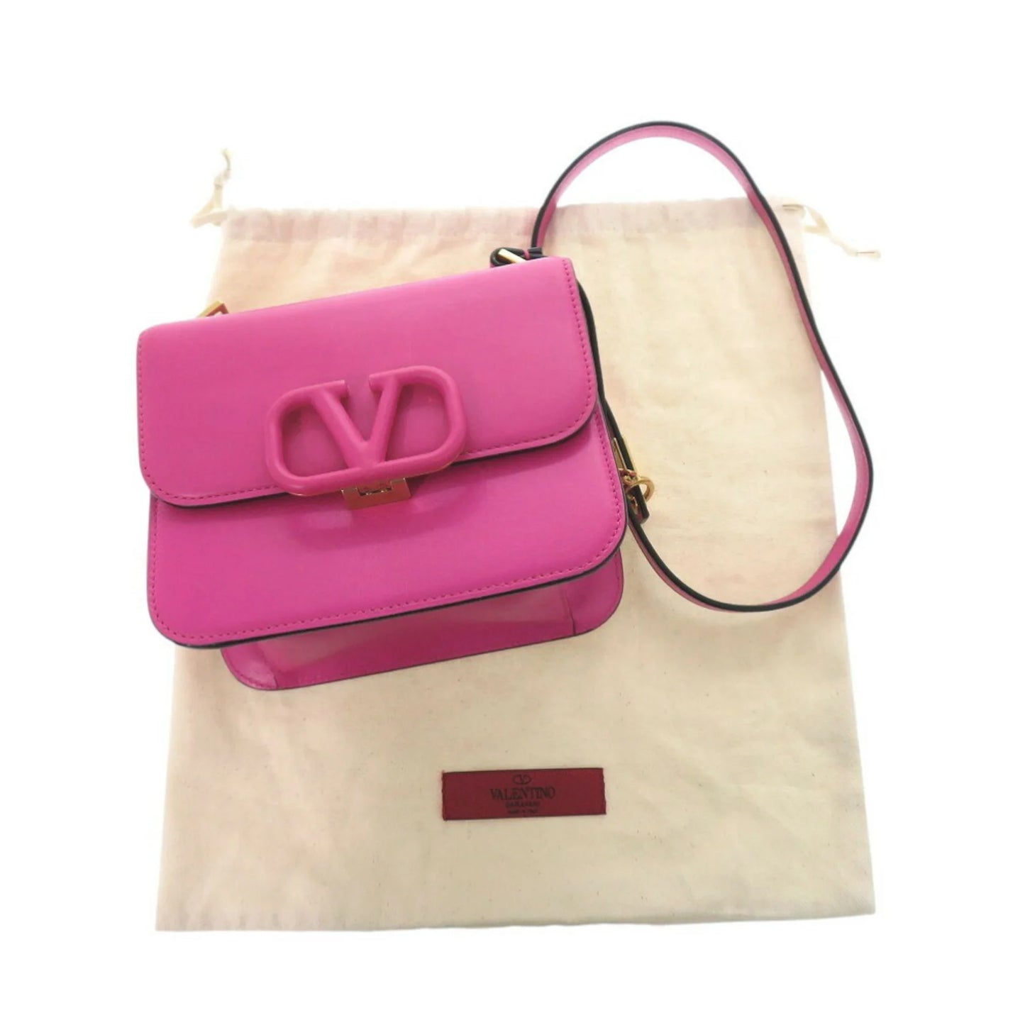 Valentino Garavani – Borsa a tracolla in pelle rosa