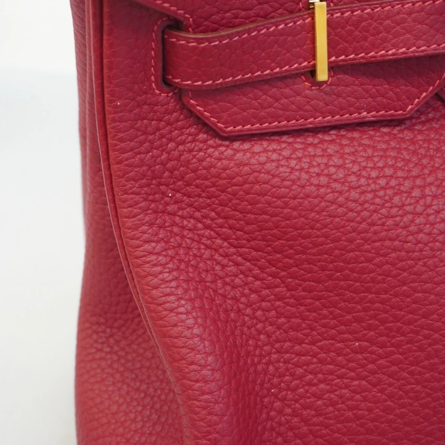 Hermès Birkin 35 in Pelle Togo Rouge Casaque – Oro